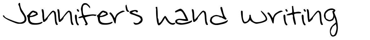 Jennifer's hand writing шрифт