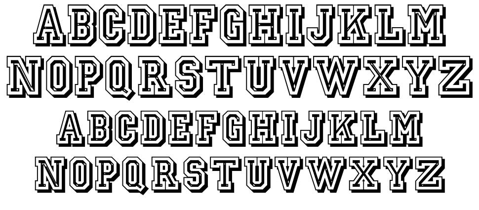 Jersey Letters font specimens