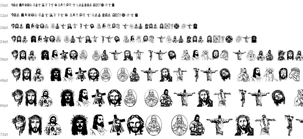 Jesus Christ font Şelale