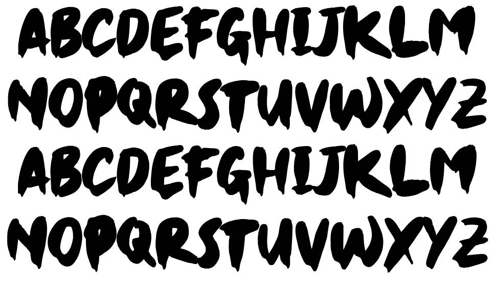 Jet Brush font specimens