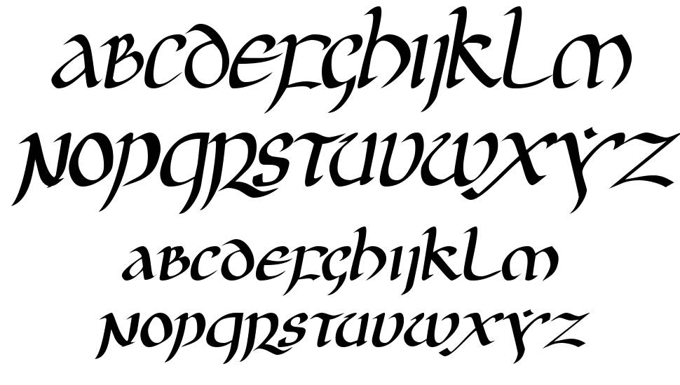 JGJ Uncial font Örnekler