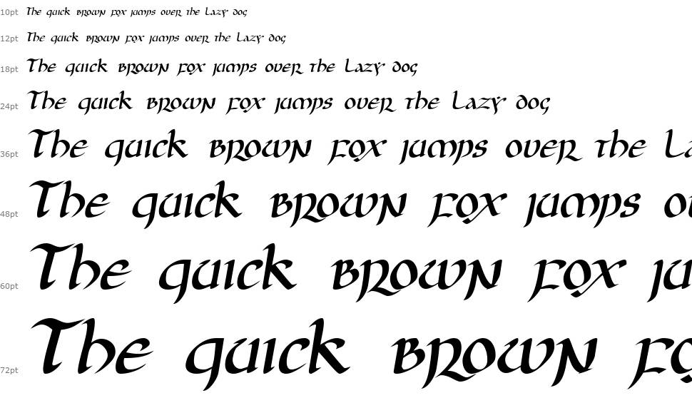 JGJ Uncial font Şelale