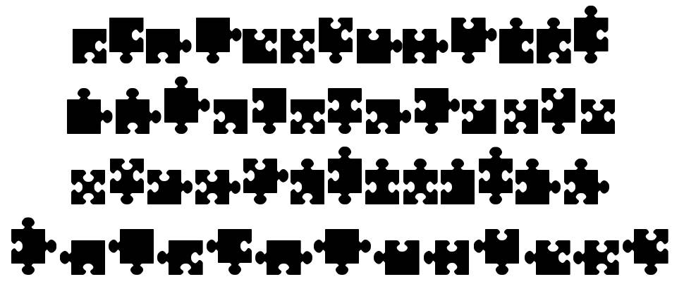 Jigsaw Pieces TFB font Örnekler