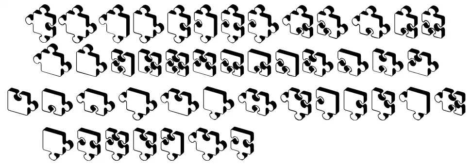 Jigsaw Puzzles 3Dfont specimens
