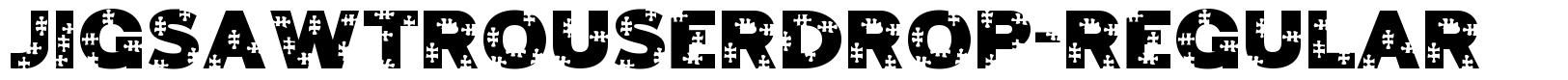 JigsawTrouserdrop-Regular шрифт