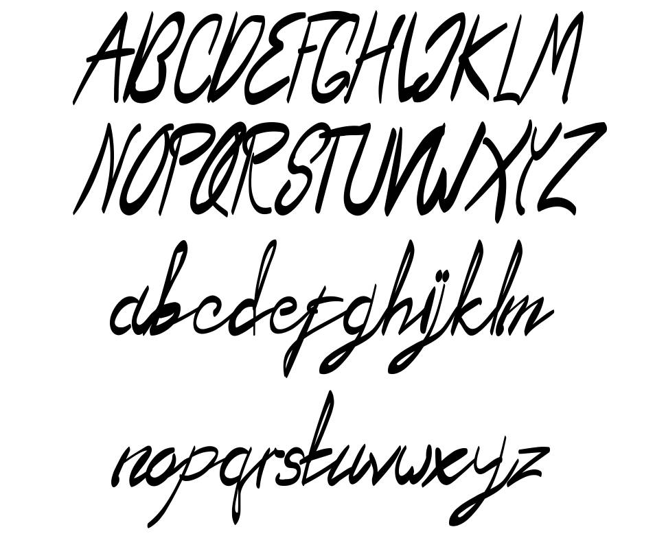 Jim Alistair Script font specimens
