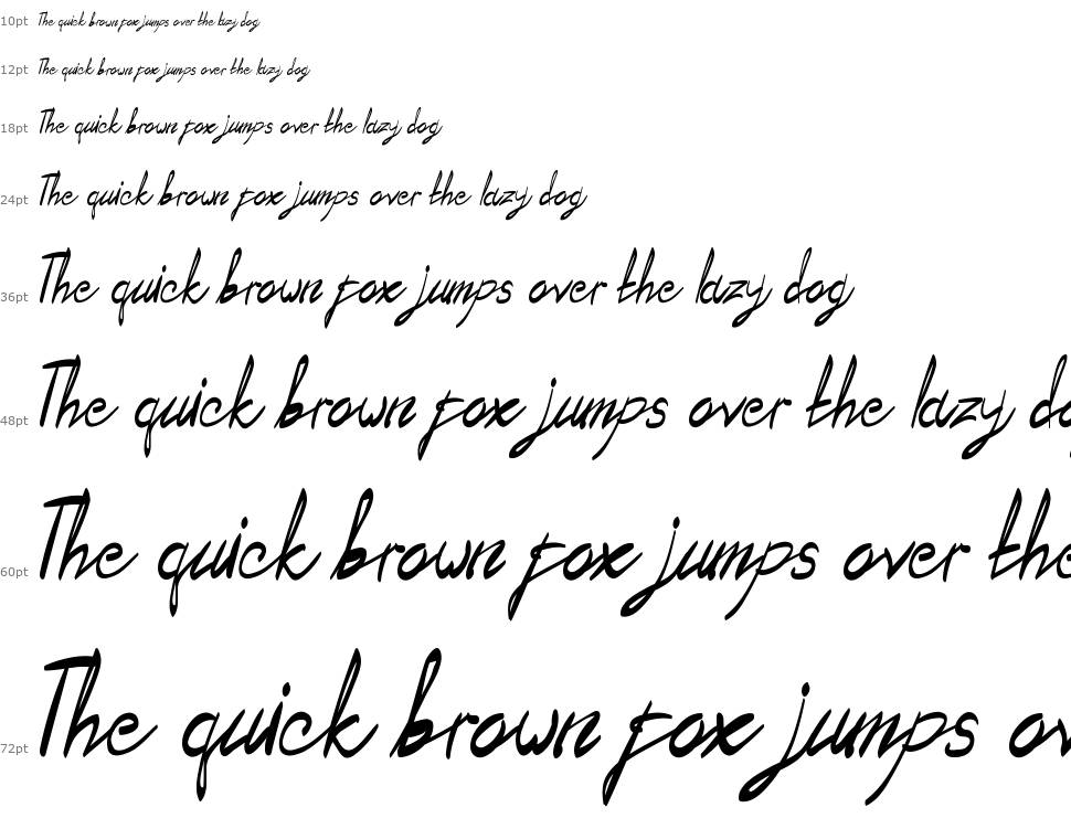 Jim Alistair Script font Şelale