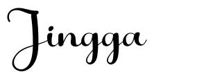 Jingga 字形