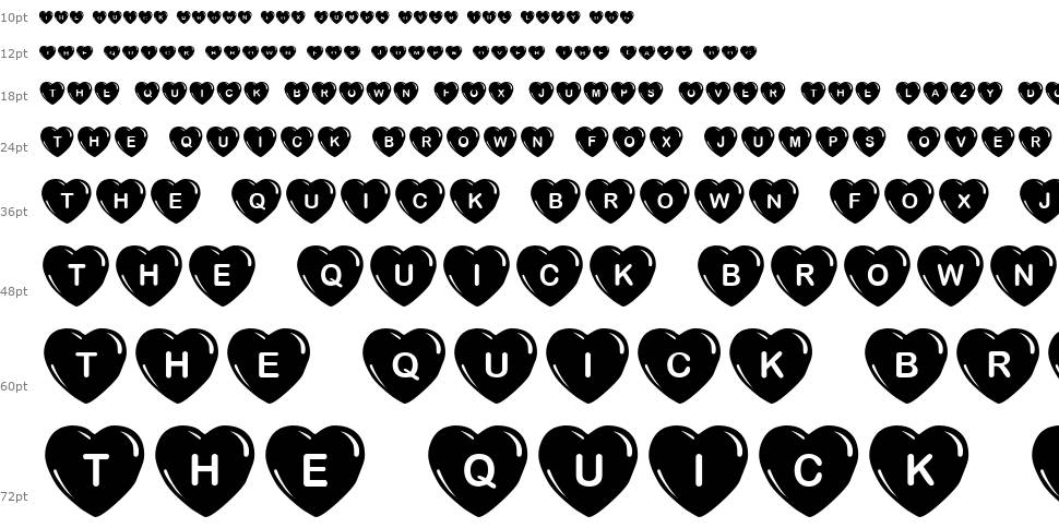 JLR Simple Hearts шрифт Водопад