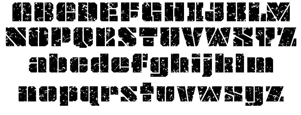 JLS OverKill Grunge font specimens