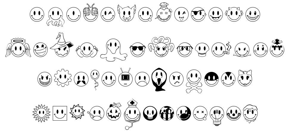 JLS Smiles Sampler font Örnekler