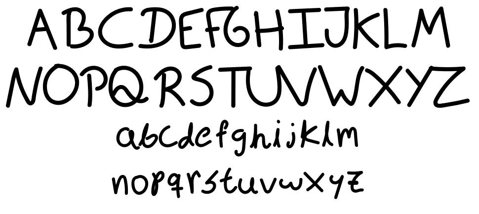 JM Handscript font specimens