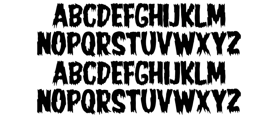 JMH Horror font specimens