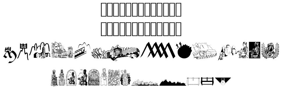 JMH Moreneta Dingbats font Örnekler