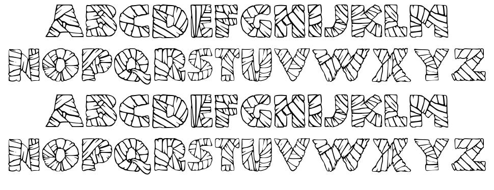 JMH Mummy font Örnekler