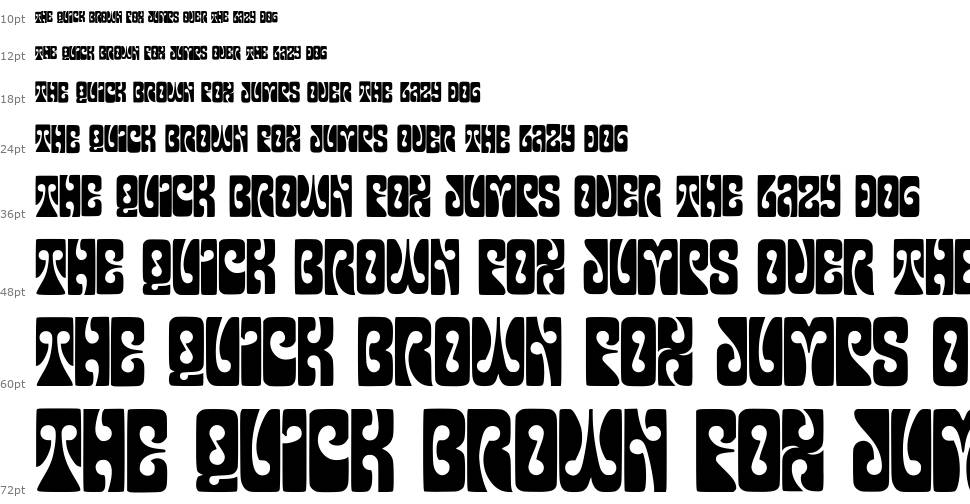 JMH Psychedelic CAPS font Waterfall