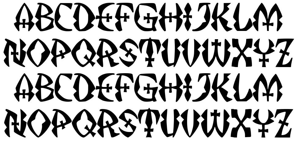 JMH Strigoi II font Örnekler