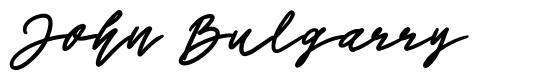John Bulgarry font