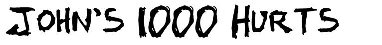 John's 1000 Hurts шрифт
