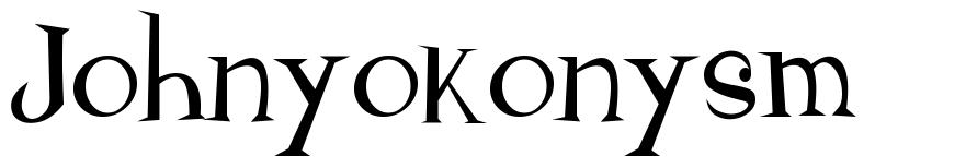 Johnyokonysm schriftart