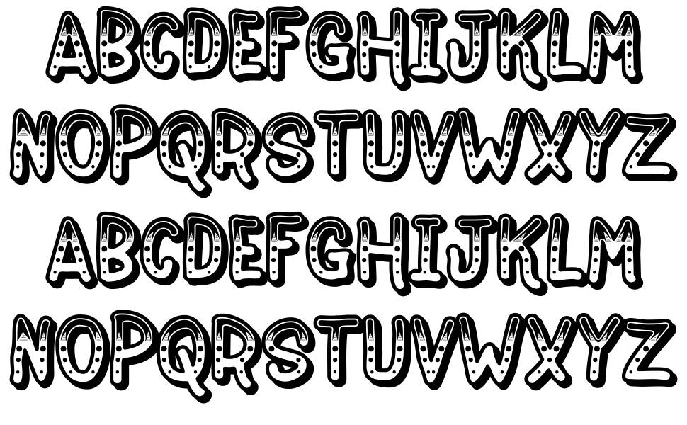 Jokewood font specimens