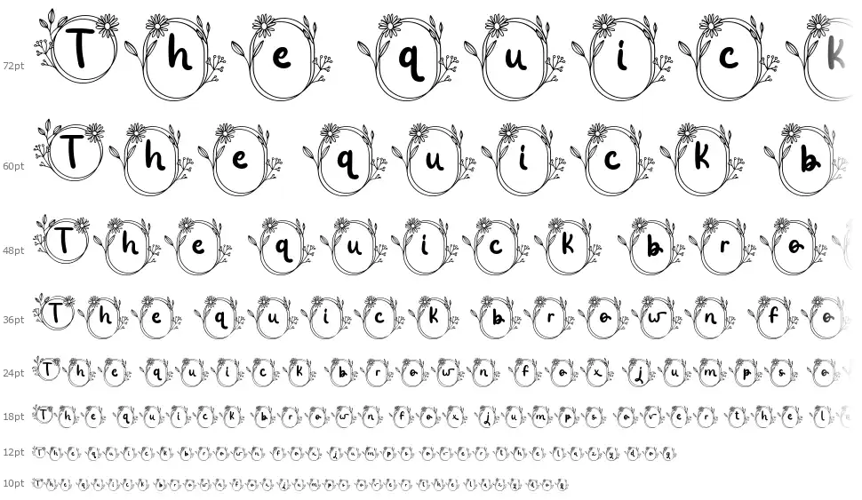 Jolie Monogramfont waterfall