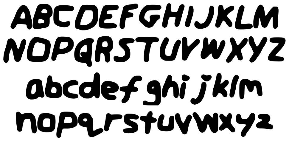 Jordans Fontt font specimens