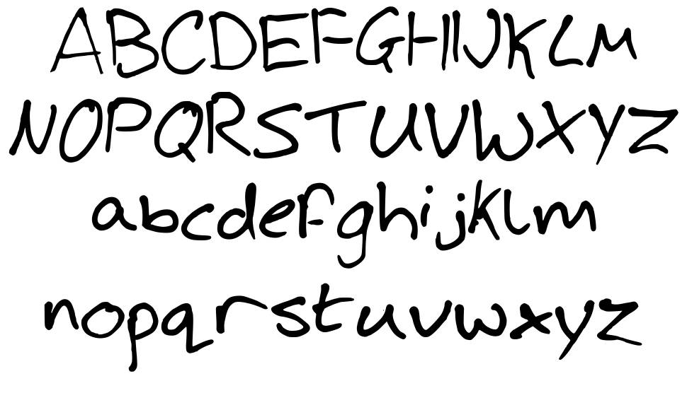 Josh Handwriting font specimens