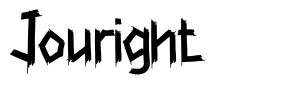 Jouright шрифт