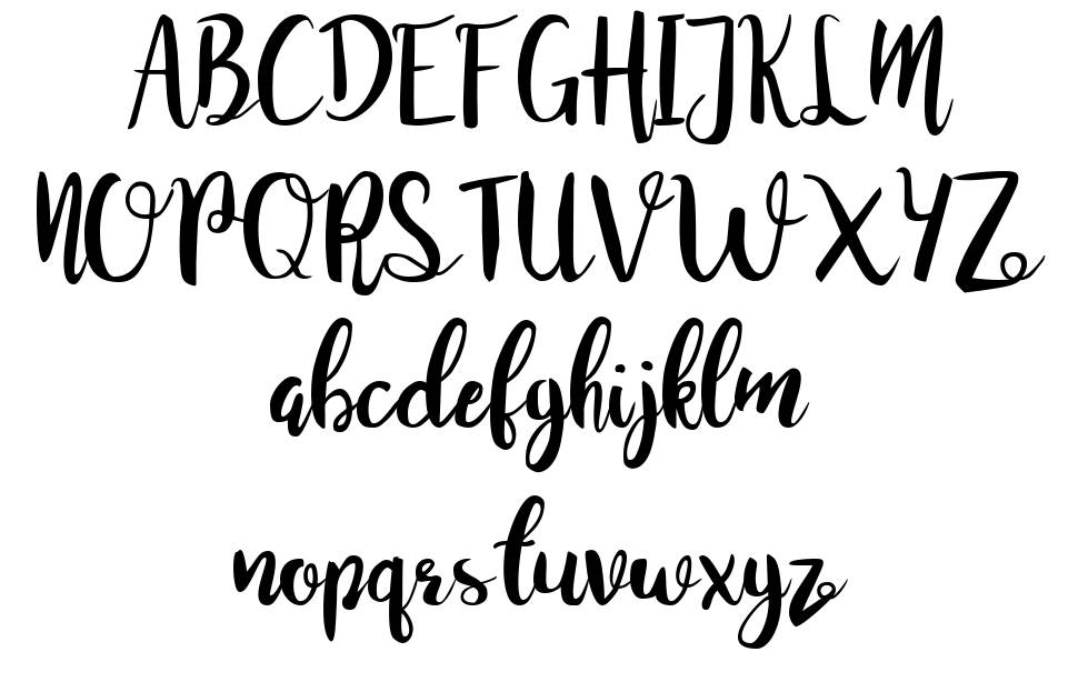 Juanita Brush Script font Örnekler