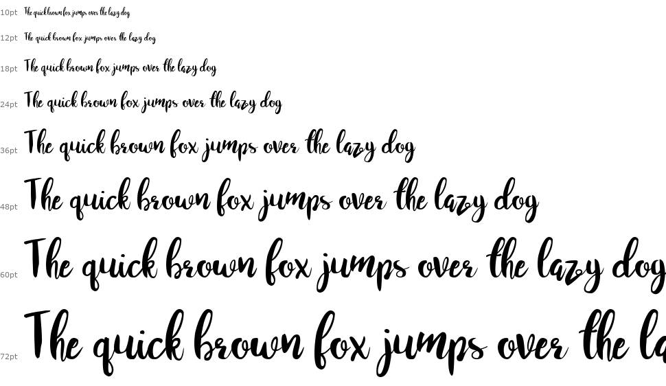 Juanita Brush Script font Şelale