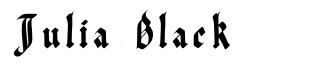Julia Black font