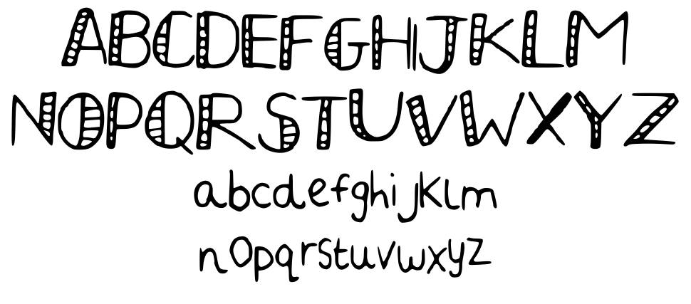 Julia Handwritten 字形 标本