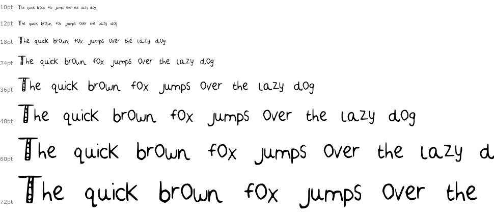 Julia Handwritten font Waterfall