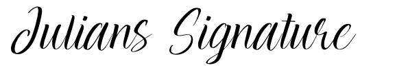 Julians Signature font