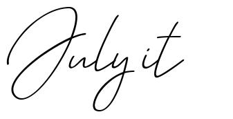 July it schriftart