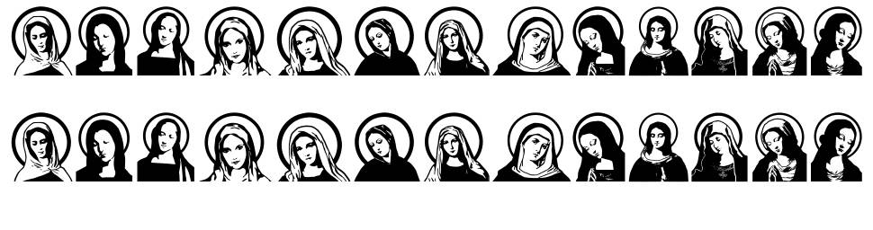 Jungfrau Maria czcionka Okazy