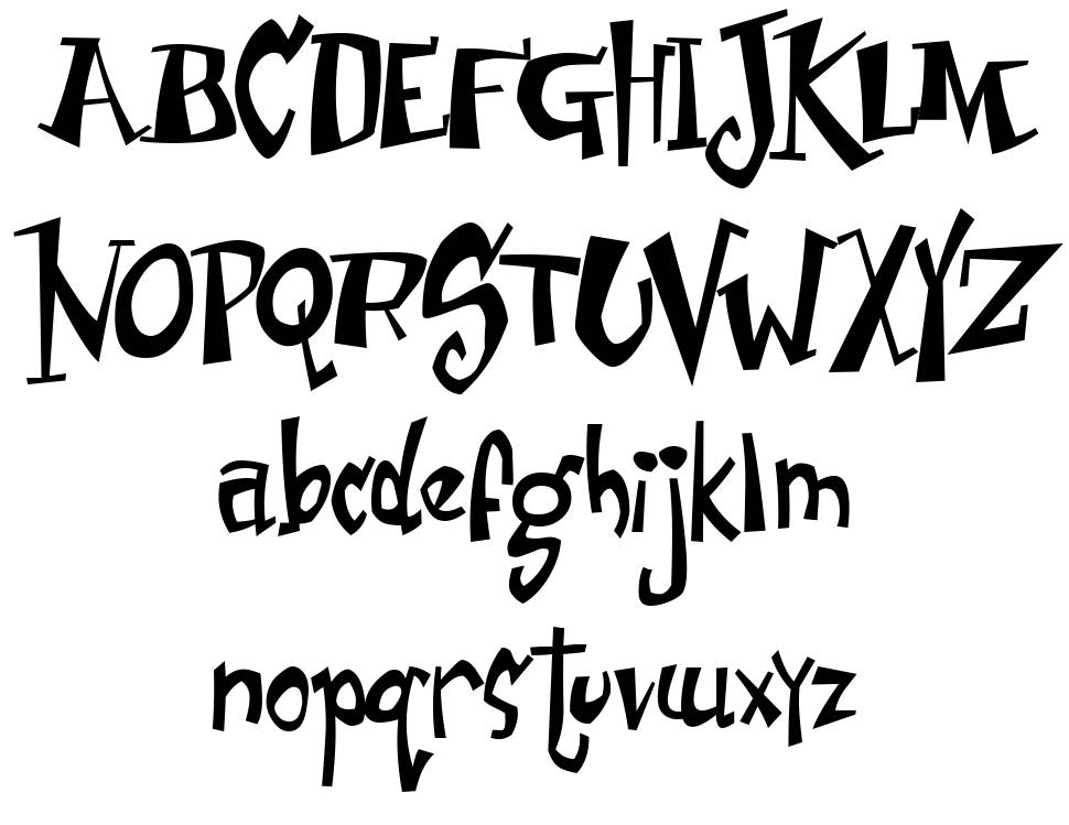 Junior & Stinky font specimens