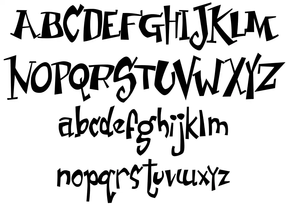 Junior & Stinkyfont specimens