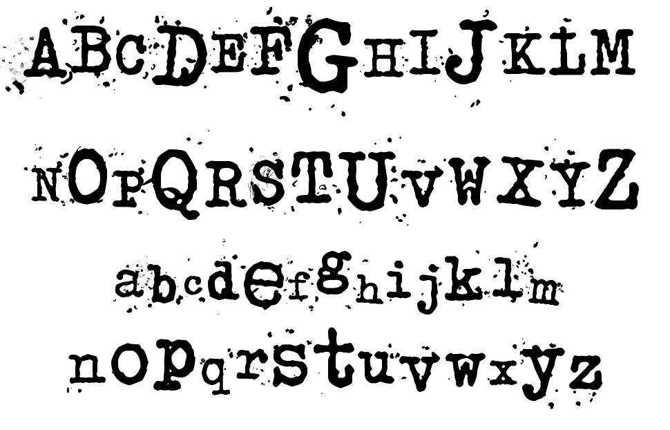 Junko's Typewriter písmo Exempláře