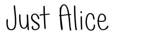 Just Alice font