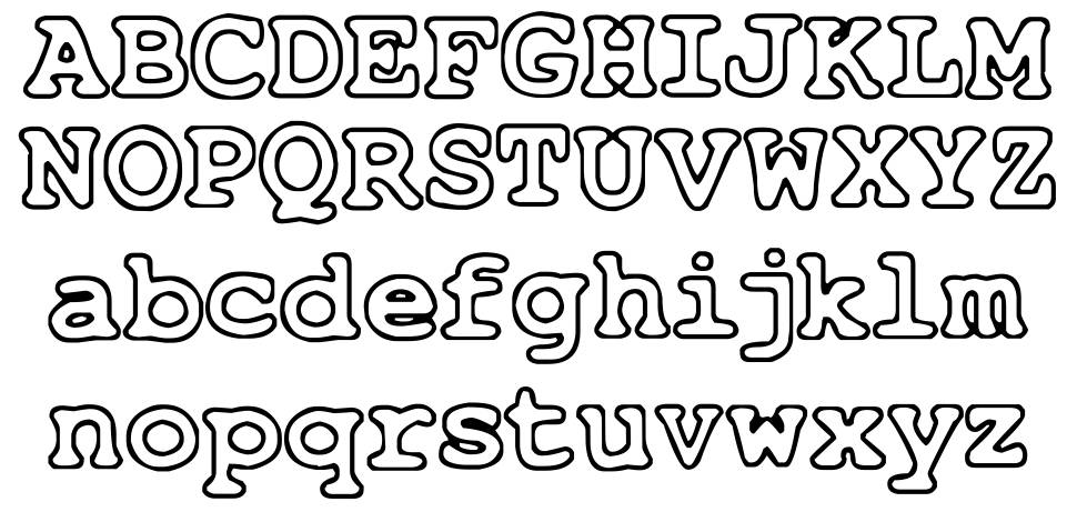 Just Another Courier font specimens