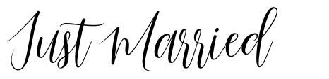 Just Married font