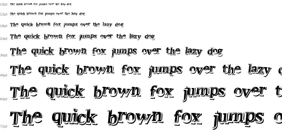 Just Quick font Waterfall