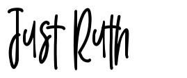 Just Ruth font