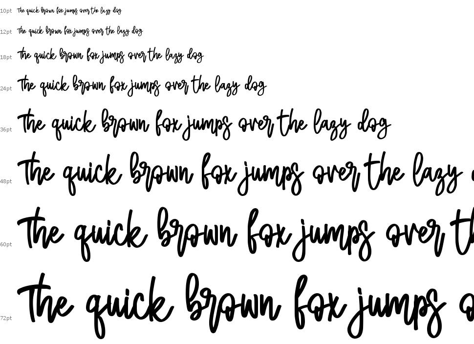 Just Simple font Waterfall