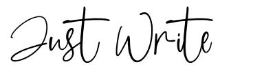 Just Write font