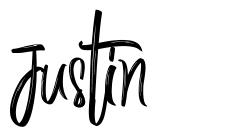 Justin 字形