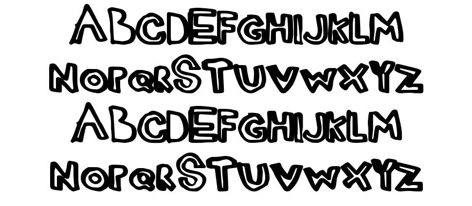 JustMarker font specimens