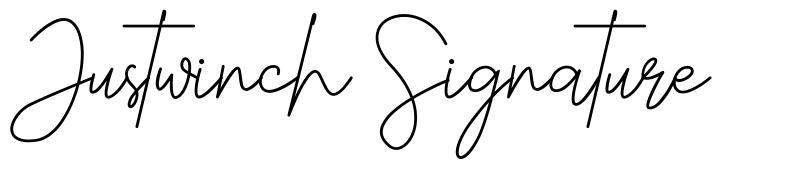 Justwinch Signature czcionka